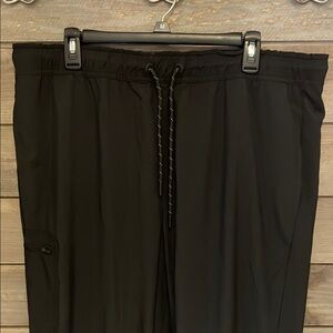Men's Black and Drawstring Joggers